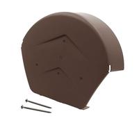 Manthorpe SmartVerge Linear Dry Verge Ridge End Cap - Brown (Round)