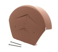 Manthorpe SmartVerge Linear Dry Verge Ridge End Cap - Terracotta (Round)