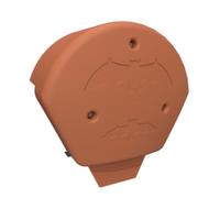 Manthorpe Terracotta Bat Ridge Roost Box Home Half Round End Cap with Screws Dry Fix