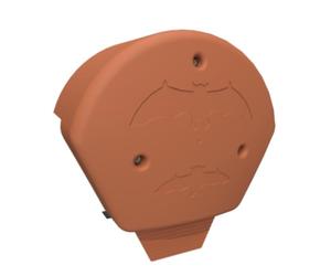 Manthorpe Terracotta Bat Ridge Roost Box Home Half Round End Cap with Screws Dry Fix