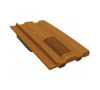 Manthorpe Terracotta Mini Castellated Tile Vent With Adaptor Kit For Clay And Concrete Tile Roofs