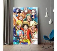 Mantianhome Cross Stitch Kit - Anime Pirate Luffy Pattern Print 11CT Stamped Embroidery DIY Home Decoration (40x50cm)