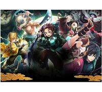 mantianhome Cross Stitch kit DIY 11CT Embroidery kit, Demon Slayer, Printed Cross Stitch kit on Fabric, Printed Cross Stitch kit for Adult Beginners, Cute Wall Art 40x50cm