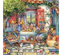 mantianhome Lemon Garden Home Embroidery Cross Stitch Kit - 40x50cm, 11ct, Popular Printed Design, Cross Stitch Kit, DIY for Beginners and Advanced Users