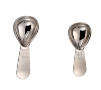 MANTIANXINGSHENL 2 Pcs Stainless Steel Coffee Scoop Set, 15ml & 30ml Measuring Spoons for Coffee, Tea, Sugar, Flour