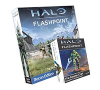 mantic | Halo: Flashpoint - Recon Edition Starter Set + Master Chief Miniature | Tactical Tabletop Miniatures Game | 8 Unpainted Spartans, Card Terrain, Dice & Cards | With FREE Master Chief figure