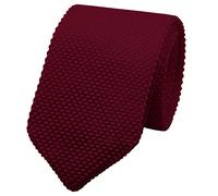 Mantieqingway Pointed Knit Ties for Men Pure Color 2.76'' Skinny Neck Tie Formal Business Knitted Tie for Daily Wedding Party, Burgundy, Medium