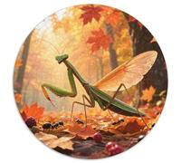 Mantis 1000 Pieces Jigsaw Insect Circular Jigsaw for Adults And Kids Cool Unique Challenge Games Scene Creative 1000pcs (67.5x67.5cm)