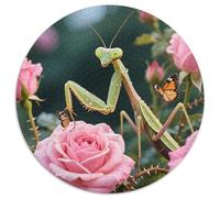 Mantis 1000 Pieces Jigsaw Insect Round Puzzle for Adults And Kids Colorful Unique Challenge Games Scene Creative 1000pcs (67.5x67.5cm)