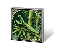 Mantis Bamboo Leaf Brooch Pins Lapel Pins for Men Women Badge Button Cover Decorative Jewelry Charms for Hats Bags Backpacks Suits Shirts Scarves Clothing Accessories Banquet Wedding Gift