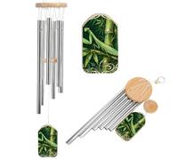 Mantis Bamboo Leaf Wind Chimes for Outside Memorial Tuned Outdoor Windchimes Large Garden Decor Wind Chime with Melodious Sound for Mom Dad Grandma Home Garden Patio Decor