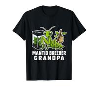Mantis Breeder Grandpa Vintage Retro Badge Graphic Design Value Graphic T-Shirt, Men, Black, M
