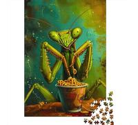 Mantis Jigsaw Puzzles for Adults 1000 Pieces Praying Mantis Impossible Puzzle Brain Teaser Difficult Educational Games Relax Puzzles Games Premium 1000pcs (75x50cm)
