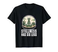 Mantis Keeper Zen Meditation Terrarium Insect Retro Badge. Value Graphic T-Shirt, Men, Black, S
