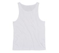(M, White) Mantis Mens Drop Arm Holes Vest