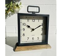 Mantle Clock Vintage Carriage Table Rustic Mantlepiece Living Room Small Black Clock 21cm