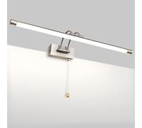 MantoLite Adjustable LED Wall Picture Light & Bathroom Mirror Light - 12W 3000K Warm White, Waterproof, CRI 90, 270° Rotation (600mm, Stainless Steel)