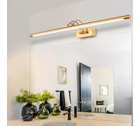 MantoLite Dimmable LED Bathroom Vanity Light Fixture, 20W 90CM Cabinet Picture Wall Lights,Ajustable Brass Indoor Lighting Wall Sconce Hotel Bedside 3000K/4500K/6000K Reading Lamp Display Lamps