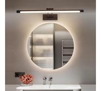 MantoLite LED Bathroom Over Mirror Light 3CCT 60CM Long Vanity Wall Light Dimmable Black Cabinet Picture Lights for Wall Ajustable Black Indoor Lighting Wall Sconce Hotel Bedside 15W Reading Lamps