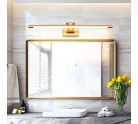 MantoLite LED Bathroom Vanity Lighting Fixtures 12W Cabinet Picture Wall Light, Indoor Wall Sconce Lightings with Ajustable Arm for Living Room 3000K Reading Lamp Display Lamps (960LM Brass, 60CM)