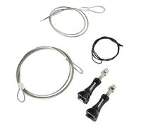 Mantona 100 cm Stainless Steel Safety Line Set - Black/Silver