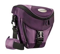 Mantona Colt Camera Bag - Universal Bag incl. Quick Access, dust Protection, Carrying Strap and Accessory Compartment, Suitable for DSLM and DSLR Cameras, Purple