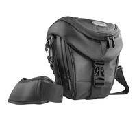 Mantona Colt SLR camera bag (universal bag incl. quick access, dust protector, carry strap and accessory compartment) black