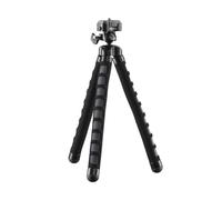 Mantona Kaleido Flex Photo/Tabletop Travel Tripod with Ball Head with Quick Release Plate and Carry Case - Deep Grey
