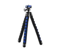Mantona Kaleido Flex Photo/Tabletop Travel Tripod with Ball Head with Quick Release Plate and Carry Bag - Ocean Blue