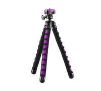 Mantona Kaleido Flex Photo/Tabletop Travel Tripod with Ball Head with Quick Release Plate and Carry Case - Glamorous Pink