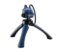 Mantona Kaleido Mini 3-Leg Table and Hand Tripod with Ball Head - 1/4 Inch Connector, Spirit Level and Hands Chlafe - Ocean Blue
