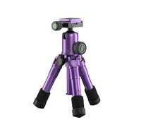 Mantona kaleido Mini Photo/Table and Travel Tripod with Ball Head with Quick Release Plate and Carry Bag Light Purple Metallic