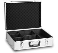 Mantona photo case Basic M with foam silver (made of aluminium, lockable)