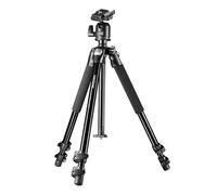 Mantona Pro Makro II tripod (incl. ball head, removable centre column and ground adapter for macro photography, load-bearing capacity of 5 kg)