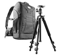 Mantona Scout Trekking 2-in-1 set incl. photography trekking backpack and Scout camera tripod, 144 cm, for DSLR and system cameras