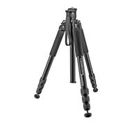 Mantona Wolverine L Aluminium, Sturdy Professional Photo Tripod without Ball Head, with Monopod Function, Spikes, 2nd Short Centre Column for Macro, for Landscape, Architecture and Sports Photography