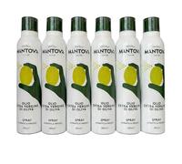 Mantova Extra Virgin Olive Oil Spray 6×200 ml (1200 ml) - Italian Cold Pressed EVOO, Healthy Cooking, Portion Control, Family Pack Value, Gourmet Gift