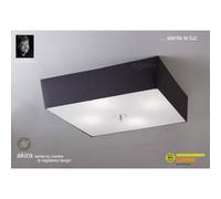 Mantra M0785 Akira 4 Light Flush Ceiling Fitting With Black Shade And Polished Chrome Finish