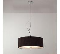 Mantra M1133/BS Eve 3 Light Low Energy Ceiling Pendant in Polished Chrome Finish with Black Shade