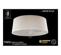 Mantra M1646 Mara 4 Light Flush Ceiling Fitting in Chrome Finish and Ivory White Shade