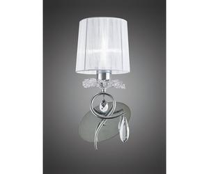 Mantra M5277 Louise Single Light Wall Fitting in Polished Chrome Finish with Crystal Accents