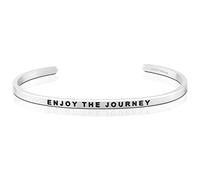 MantraBand Bracelets - Inspirational Engraved Adjustable Mantra Band Cuff Bracelet - Silver color - Gifts for Women…, One size, Stainless Steel