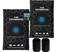 MANTRARAJ 1 kg Car Home Dehumidifier Large Dry Bag Moisture Killer Absorber Pad Reusable - Pack of 2 - Black - Dehumidifier