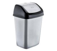 MANTRARAJ 10 Liter Swing Bin Dustbins With Swing Lid Recycle Plastic Waste Bin For Home Kitchen Office in Grey MANTRARAJ Grey