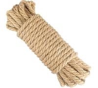 MantraRaj 10m x 10mm Thick Natural Jute Rope Strong Twisted Hemp Rope Perfect Twine Decking Rope Cord for Cat, Arts & Crafts, Garden, Hammock, Swing, DIY Strong & Durable String