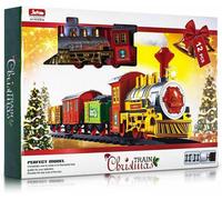 Mantraraj 12Pcs Christmas Train Set Track Deluxe Musical Sound Light Around Tree Decoration Xmas