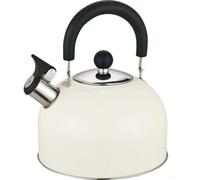 MantraRaj 2.5L Cream Whistling Tea Kettle Stainless Steel Metalic Teakettle Teapot with Cool Touch Ergonomic Handle Induction Kettle, Hob Kettle Suitable for All Hob Types