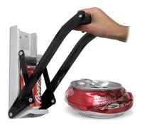 Mantraraj 2 in 1 12oz Steel Can Crusher Bottle Opener Crushing Recycling Tool Heavy Duty Large Metal Wall Mounted Crusher