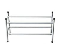 MantraRaj 2 Tier Chrome Frame Stackable Extendable Shoe Rack Storage Organiser For Living Room, Hallway & Cloakroom, Space Saving