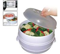 Mantraraj 2 Tier Microwave Vegetable Steamer Cooker Healthy Pasta Rice Cooking Pot Pan